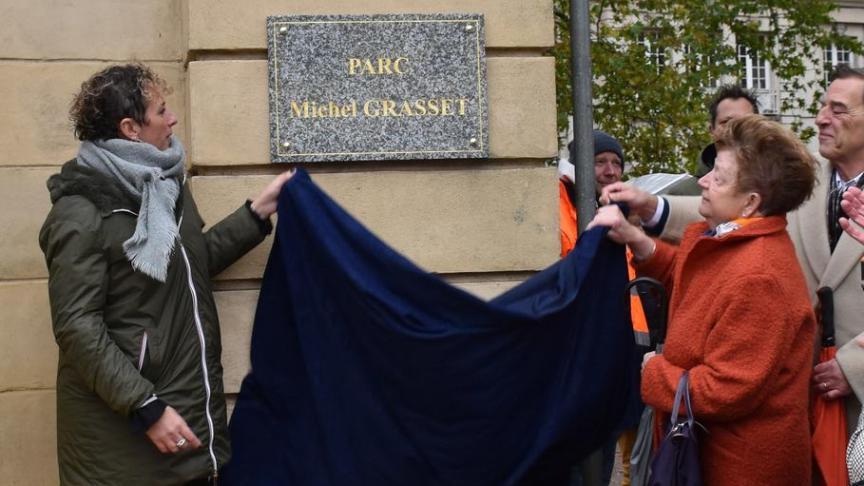 Marie Sandra, maire,a inauguré samedi le parc Michel-Grasset, anciennement parc du château